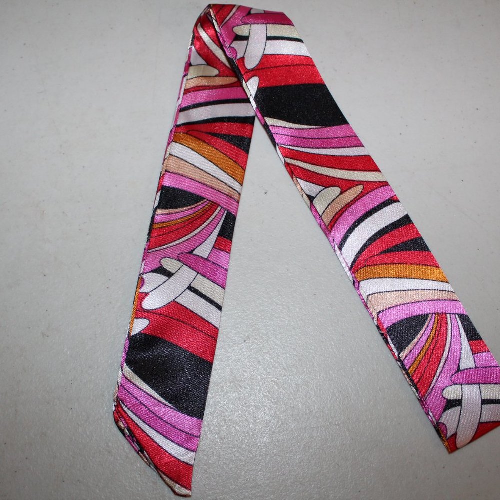 NEW HANDBAG HANDLE SCARF HEAD BAND NECK SCARF BEAUTIFUL COLOR PATTERN - Picture 2 of 3